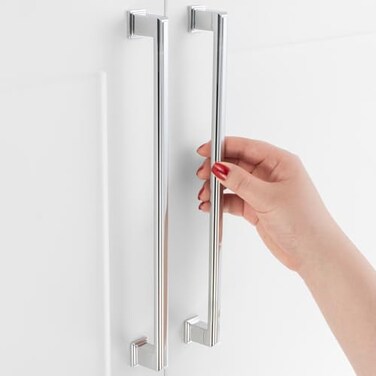 ASKANO 1 Pack 10 Inch Hole Centers Polished Chrome Cabinet Pulls Chrome Cabinet Handles Chrome Kitchen Hardware for Cabinets ZP2206 Drawer Bedroom Dresser Bathroom Vanity Cupboard Closet