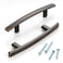 ASKANO 10 Pack 3 Inch Hole Centers Curved Oil Rubbed Bronze Cabinet Pulls Brushed Bronze Cabinet Handles Bronze Kitchen Hardware for Cabinets ZP2204 Drawers Bedroom Dresser Bathroom Vanity Cupboard