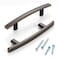 ASKANO 10 Pack 3 Inch Hole Centers Curved Oil Rubbed Bronze Cabinet Pulls Brushed Bronze Cabinet Handles Bronze Kitchen Hardware for Cabinets ZP2204 Drawers Bedroom Dresser Bathroom Vanity Cupboard