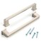 ASKANO 10 Pack 614 Inch Hole Centers Brushed Nickel Cabinet Pulls Satin Nickel Cabinet Handles Silver Kitchen Hardware for Cabinets ZP2206 Drawer Bedroom Dresser Bathroom Vanity Cupboard Closet
