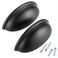 ASKANO 3 Inch Hole Centers Black Bin Cup Kitchen Cabinet Pull Handle ZP2403 Pack of 10 Solid Hardware for Drawer Dresser Bathroom Vanity Furniture Door Cupboard Bedroom 3