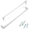 ASKANO Pack of 1 10 Inch Hole Centers Polished Chrome Square Bar Kitchen Cabinet Pull Handle ZP2401 Solid Hardware for Drawer Dresser Bathroom Vanity Furniture Door Cupboard Bedroom 10