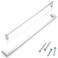 ASKANO Pack of 1 10 Inch Hole Centers Polished Chrome Square Bar Kitchen Cabinet Pull Handle ZP2401 Solid Hardware for Drawer Dresser Bathroom Vanity Furniture Door Cupboard Bedroom 10