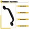 Auvotuis 10Pcs Black Barn Door Handles Zinc Alloy Gate Pull Sliding Door Handles for Cabinet Drawer and Closet295 Inch Hole to Hole 354 Inch Total Length