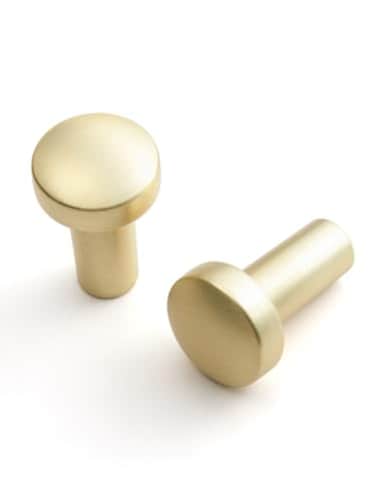 BEILEIOU Brushed Gold Cabinet Knobs Classic Vintage Drawer Pulls Zinc Alloy Drawer Handles Kitchen Cupboard Bathroom Dresser Cabinet Hardware 2 Brushed Gold Knob
