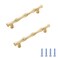 Bilindasly 33496mm Bamboo Shape Cabinet Pulls Gold Dresser Pulls Kitchen Pulls Zinc Alloy Pulls Drawer Pulls Cupboard Wardrobe Furniture Pulls Hardware Drawer Handles 2 Pack