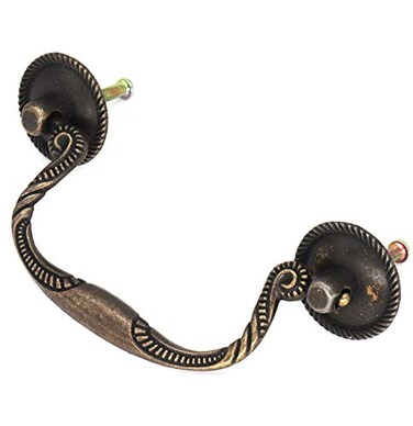 binifiMux 2Pack 35 Inch Antique Vintage Cupboard Cabinet Drawer Pulls Handles 2 Holes