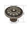 binifiMux 8Pack 12 Inches Width Traditional Top Round Vintage Cabinet Drawer Knobs Black Antique Brass Vintage Drawer Dresser Dangle Knobs Pulls