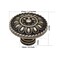 binifiMux 8Pack 12 Inches Width Traditional Top Round Vintage Cabinet Drawer Knobs Black Antique Brass Vintage Drawer Dresser Dangle Knobs Pulls
