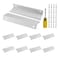Bivethoi 10 Pcs Finger Edge Pull Handles Silver 80mm315 Length Aluminum Alloy Hidden Right Angle Edge Pulls for Home Kitchen Door Drawer Cabinet 212 Hole to Hole