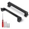 FIGO HOME Black Cabinet Handles 5 Inch Hole to Hole Bar Cabinet Pulls 5 Inch 4 Pack Square Cabinet Pulls Black Drawer Pulls Kitchen Cabinet Handles for Dresser Kitchen Cabinet Hardware Furniture