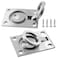 BokWin 2Pcs Flush Pull Ring Handles 25 x 18 Hidden Recessed Furniture Handle 304 Stainless Steel Recessed Boat Hatch Latch Cabinet Flush Mount Lifting Ring Pull Handle