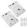 BokWin 2Pcs Flush Pull Ring Handles 25 x 18 Hidden Recessed Furniture Handle 304 Stainless Steel Recessed Boat Hatch Latch Cabinet Flush Mount Lifting Ring Pull Handle