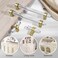 BonKuDoo Gold Crystal Glass Cabinet Knobs Drawer Pulls Clear 5 Pack TBar Brushed Brass Knobs for Dresser Drawers