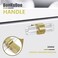 BonKuDoo Gold Crystal Glass Cabinet Knobs Drawer Pulls Clear 5 Pack TBar Brushed Brass Knobs for Dresser Drawers