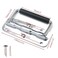 Bonsicoky 2 Pcs 433 Spring Loaded Handle with Rubber Grip Surface Mount Chest Handle for Trunks Crates Storage Boxes Silver