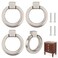 Brosay Drop Ring Drawer Pulls 4Pcs Antique Round Cabinet Ring Pulls Dresser Brushed Gold Cabinet Pulls for Furniture Hardware Cupboard Closet Door Handle ChromeGray