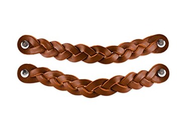 Brute Strength Leather Drawer Pulls Braided Cognac 2 Pack 778 x 1 Inch Leather Handle Cabinet Furniture Pulls