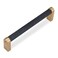 BUKOBYHE 10 Pack 5Inch128mm Kitchen Cabinet Handles Black and Champagne Bronze Knurled Cabinet Pulls Black Drawer Pulls Kitchen Hardware