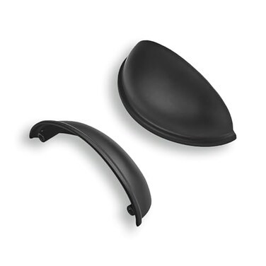 CABDM 10 Pack 3 Drawer Pulls Matte Black Cabinet Cup Pulls Kitchen Hardware Cabinet Handles Drawer Handles Knobs 3 inch 76mm Center to Center