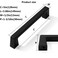 CABDM 10 Pack 5 inch Solid Matte Black Cabinet Handles Kitchen Hardware Drawers Bathroom Vanity Cabinet Door Handles