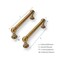 CABDM 2 Pack 3 Inch Solid Kitchen Cabinet Handles Antique Brass Heavy Duty Cabinet Pulls Drawer Pulls Cabinet Hardware Kitchen Handles for Cabinets Cupboard Handles