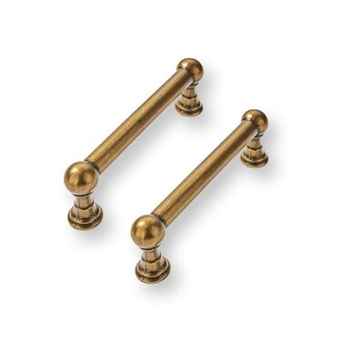 CABDM 2 Pack 3 Inch Solid Kitchen Cabinet Handles Antique Brass Heavy Duty Cabinet Pulls Drawer Pulls Cabinet Hardware Kitchen Handles for Cabinets Cupboard Handles