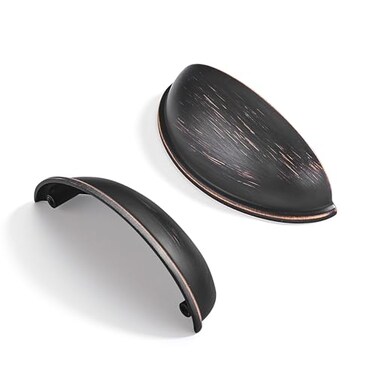 CABDM 2 Pack 334 Drawer Pulls Oil Rubbed Bronze Cabinet Cup Pulls Kitchen Hardware Cabinet Handles Drawer Handles Knobs 334 inch 96mm Center to Center