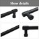 CABDM 2 Pack 4 102mm Matte Black Cabinet Handles Black Drawer Pulls Kitchen Cabinet Hardware