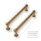 CABDM 2 Pack 5 Inch Solid Kitchen Cabinet Handles Antique Brass Heavy Duty Cabinet Pulls Drawer Pulls Cabinet Hardware Kitchen Handles for Cabinets Cupboard Handles