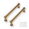 CABDM 2 Pack 5 Inch Solid Kitchen Cabinet Handles Antique Brass Heavy Duty Cabinet Pulls Drawer Pulls Cabinet Hardware Kitchen Handles for Cabinets Cupboard Handles