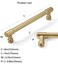 CABDM 2 Pack 6 Inch Champagne Bronze Cabinet Pulls Gold Drawer Pulls Kitchen Cabinet Hardware Champagne Brass Kitchen Handles for Cabinets Cupboard Handles Drawer Handles
