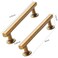 CABDM 3 inch 76mm 2 Pack Antique Brass Cabinet pulls Solid HeavyDuty Handles Hardware for Kitchen Badroom Drawer Square Pulls Cupboard Cabinets