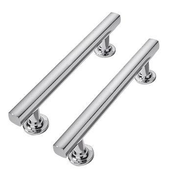 CABDM 3 inch 76mm 2 Pack Polished Chrome Cabinet pulls Solid HeavyDuty Handles Hardware for Kitchen Badroom Drawer Square Pulls Cupboard Cabinets