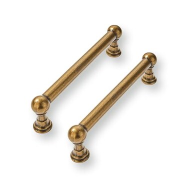 CABDM 35 Inch 2 Pack Solid Kitchen Cabinet Handles Heavy Duty Cabinet Pulls Drawer Pulls Cabinet Hardware Kitchen Handles for Cabinets Antique Brass Cupboard Handles