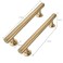 CABDM 35 inch 89mm 2 Pack Champagne Brozne Cabinet pulls Solid HeavyDuty Handles Hardware for Kitchen Badroom Drawer Square Pulls Cupboard Cabinets