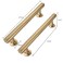 CABDM 35 inch 89mm 2 Pack Champagne Brozne Cabinet pulls Solid HeavyDuty Handles Hardware for Kitchen Badroom Drawer Square Pulls Cupboard Cabinets