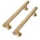 CABDM 35 inch 89mm 2 Pack Champagne Brozne Cabinet pulls Solid HeavyDuty Handles Hardware for Kitchen Badroom Drawer Square Pulls Cupboard Cabinets