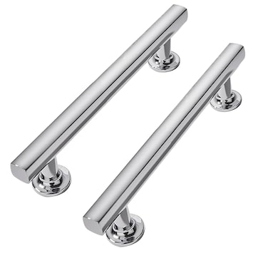 CABDM 4 inch 102mm 2 Pack Polished Chrome Cabinet pulls Solid HeavyDuty Handles Hardware for Kitchen Badroom Drawer Square Pulls Cupboard Cabinets