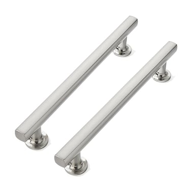 CABDM 5 inch 128mm 10 Pack Brushed Satin Nickel Cabinet pulls Solid HeavyDuty Handles Hardware for Kitchen Badroom Drawer Square Pulls Cupboard Cabinets