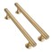 CABDM 5 inch 128mm 2 Pack Brushed Brass Cabinet pulls Solid HeavyDuty Handles Hardware for Kitchen Badroom Drawer Square Pulls Cupboard Cabinets