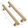 CABDM 5 inch 128mm 2 Pack Brushed Brass Cabinet pulls Solid HeavyDuty Handles Hardware for Kitchen Badroom Drawer Square Pulls Cupboard Cabinets