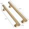 CABDM 5 inch 128mm 2 Pack Brushed Brass Cabinet pulls Solid HeavyDuty Handles Hardware for Kitchen Badroom Drawer Square Pulls Cupboard Cabinets