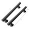 CABDM 5 inch 128mm 2 Pack Matte Black Cabinet pulls Solid HeavyDuty Handles Hardware for Kitchen Badroom Drawer Square Pulls Cupboard Cabinets