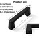 CABDM 6 Pack 3 inch Solid Matte Black Cabinet Handles Kitchen Hardware Drawers Bathroom Vanity Cabinet Door Handles