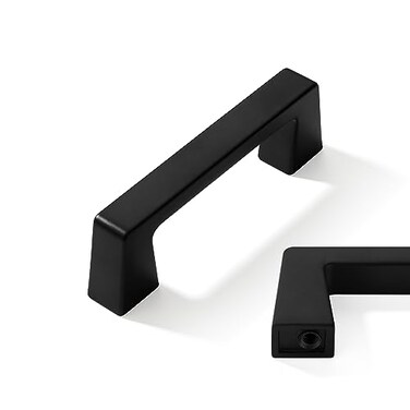 CABDM 6 Pack 3 inch Solid Matte Black Cabinet Handles Kitchen Hardware Drawers Bathroom Vanity Cabinet Door Handles