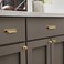 CABDM 6 Pack Brass Cup Pulls 376mm Center to Center Drawer Pulls Brushed Brass Cabinet Cup Pulls Kitchen Cabinet Hardware Brushed Gold Cabinet Handles Bin Cup Drawer Handles Gold Knobs