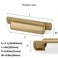 CABDM 6 Pack Cup Pulls 21264mm Center to Center Drawer Pulls Champagne Bronze Cabinet Cup Pulls Kitchen Cabinet Hardware Satin Brass Cabinet Handles Bin Cup Drawer Handles Gold Knobs