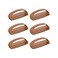 CcHhyyt 6 Pack SelfStick Instant Cabinet Handle Pulls Drawer Pull Helper with Adhesive Sliding Door Handle Stick On Handle for Glass Windows Wardrobes Peel and Stick Knob Drill Free 6pcsSet Brown