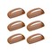 CcHhyyt 6 Pack SelfStick Instant Cabinet Handle Pulls Drawer Pull Helper with Adhesive Sliding Door Handle Stick On Handle for Glass Windows Wardrobes Peel and Stick Knob Drill Free 6pcsSet Brown